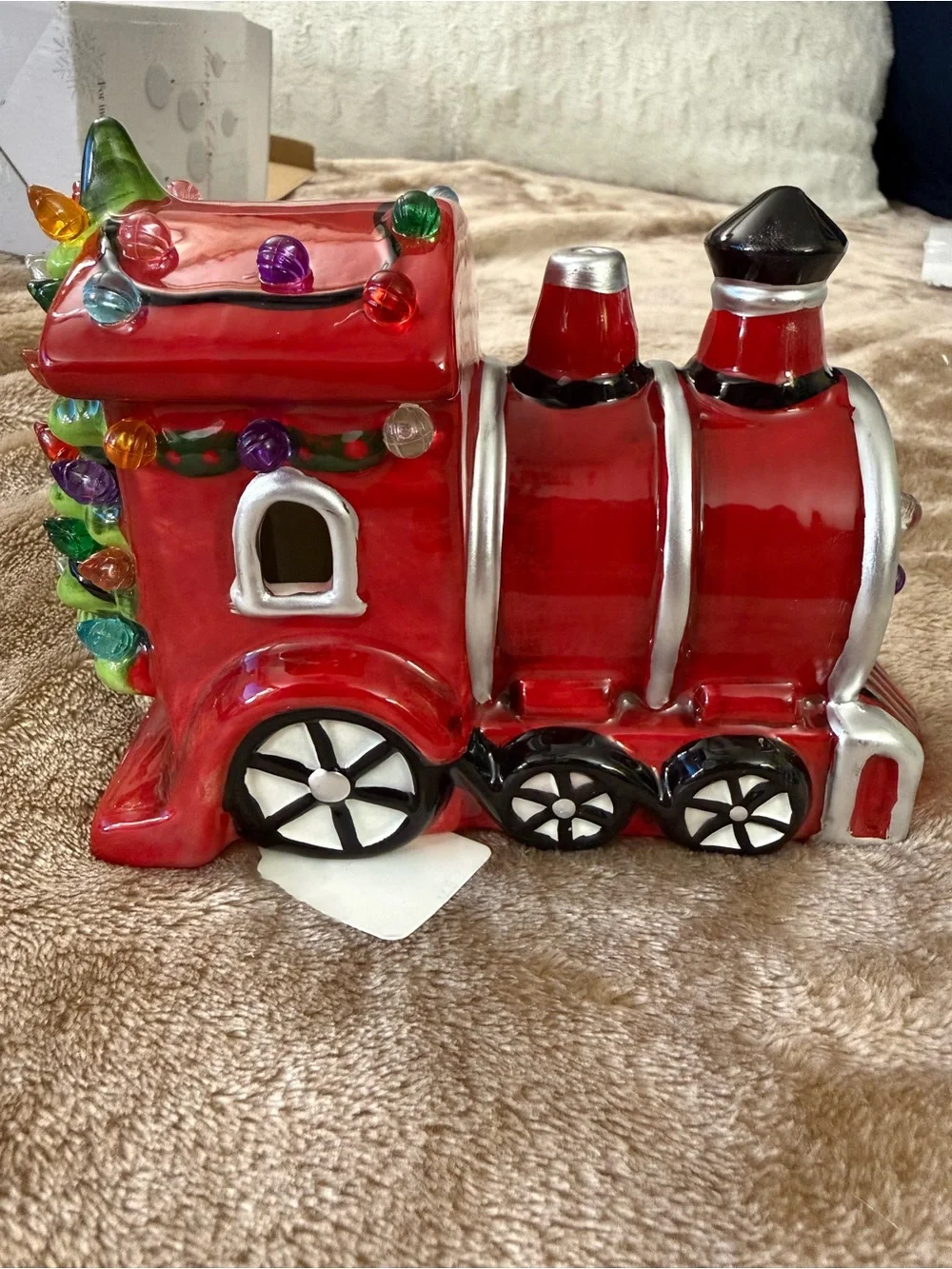 Christmas Is Forever Mini Farmhouse Christmas Light up Ceramic Train